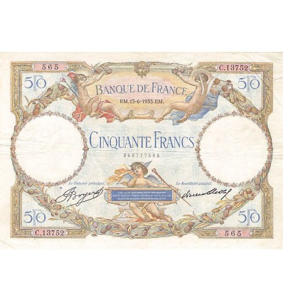 Avers : Mercure et deux angelots en haut