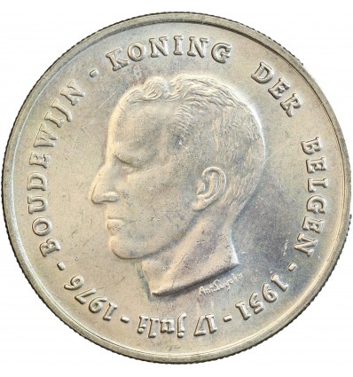 Avers : tête du roi Baudoin Ier à gauche