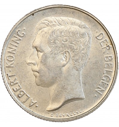 2 Francs Albert Ier Légende Flamande - Belgique Argent