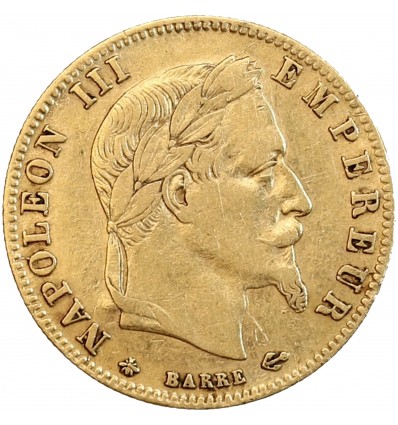 Avers : tête laurée de Napoléon III à droite