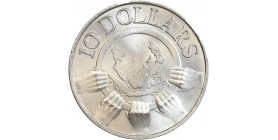 10 Dollars 10ème Anniversaire l'ASEAN - Singapour Argent