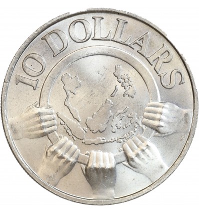 10 Dollars 10ème Anniversaire l'ASEAN - Singapour Argent