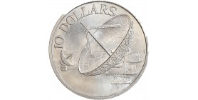 10 Dollars Satellite de Communication - Singapour Argent