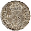 3 Pence  Victoria - Grande Bretagne Argent