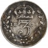 3 Pence Victoria - Grande Bretagne Argent