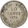Revers : 10 / CENTS / 1873. dans une couronne de chêne