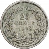 Revers : 25 / CENTS / 1848. dans une couronne végétale