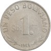 Revers : UN PESO BOLIVIANO // $b.1.- // 1968.