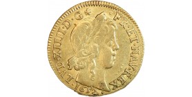 Avers : tête enfantine de Louis XIV à droite, laurée et avec une mèche longue