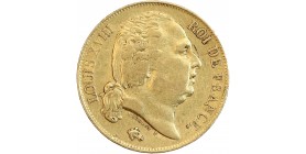 Avers : tête de Louis XVIII à droite.