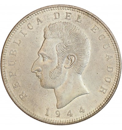 5 Sucres Antonio Jose de Sucre - Equateur Argent