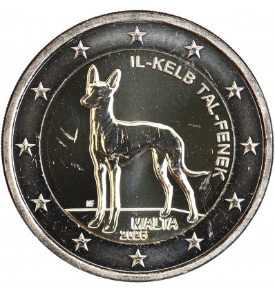 2 Euros Malte 2026 - Le Chien Pharaon