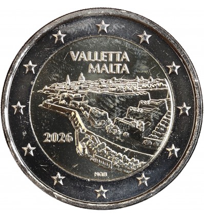 2 Euros Malte 2026. - Ville de La Valette