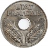 Avers : ETAT / FRANCAIS en deux lignes au-dessus d'un trou central