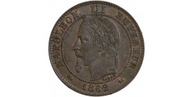 Avers : tête laurée de Napoléon III à gauche