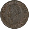 Avers : tête laurée de Napoléon III à gauche