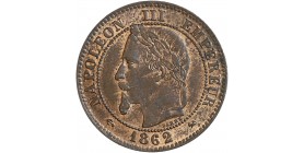 Avers : tête laurée de Napoléon III à gauche