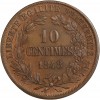 Revers : 10 / CENTS / 1848 en trois lignes dans une couronne végétale