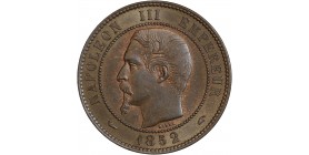 Avers : tête nue de Napoléon III à gauche