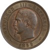 Avers : tête nue de Napoléon III à gauche