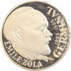 Avers : profil droit d'Emile Zola