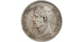 Avers : tête nue de Charles X à droite