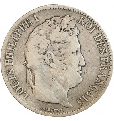 Avers : tête nue de Louis Philippe Ier à droite