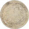 Revers : 5/FRANCS sur deux lignes dans une couronne végétale nouée par un ruban