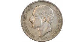 Avers : portrait à gauche d'Alphonse XII