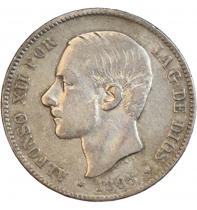 Avers : portrait à gauche d'Alphonse XII