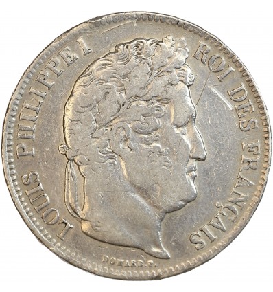 5 Francs Louis-Philippe Ier Tête Laurée Tranche en Relief