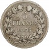 5 Francs Louis-Philippe Ier Tête Laurée Tranche En Relief