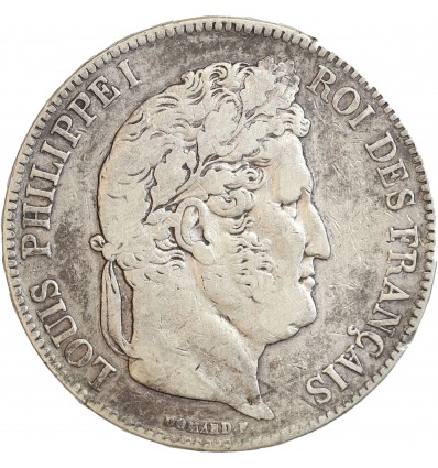 5 Francs Louis-Philippe Ier Tête Laurée Tranche En Relief