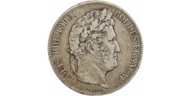 5 Francs Louis-Philippe Ier Tête Laurée Tranche En Relief