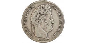 5 Francs Louis-Philippe Ier Tête Laurée Tranche En Relief