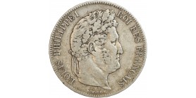 5 Francs Louis-Philippe Ier Tête Laurée Tranche En Relief