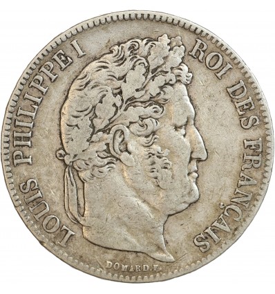 5 Francs Louis-Philippe Ier Tête Laurée Tranche En Relief