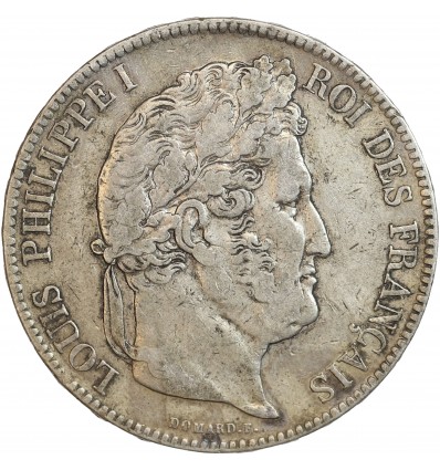 5 Francs Louis-Philippe Ier Tête Laurée Tranche En Relief