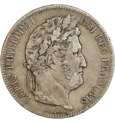5 Francs Louis-Philippe Ier Tête Laurée Tranche En Relief