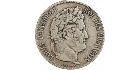 5 Francs Louis-Philippe Ier Tête Laurée Tranche En Relief