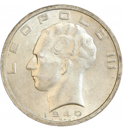 50 Francs Leopold III Légende Française Position A - Belgique Argent