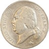 Avers : buste nu de Louis XVIII à gauche, cheveux noués sur la nuque