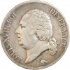 Avers : buste nu de Louis XVIII à gauche, cheveux noués sur la nuque