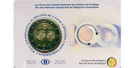 2 Euros Belgique Coincard Française - 100 ans de la SNCB