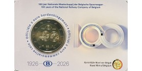 2 Euros Belgique Coincard Flamande - 100 ans de la SNCB