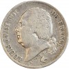 Avers : tête nue de Louis XVIII à gauche