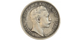 2 Marks Guillaume II - Allemagne Prusse Argent