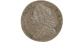 Avers : effigie du roi George II à gauche