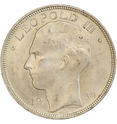 Avers : portrait du roi Leopold III à gauche