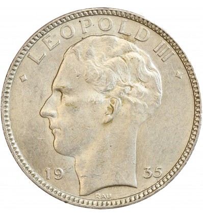 Avers : portrait du roi Leopold III à gauche
